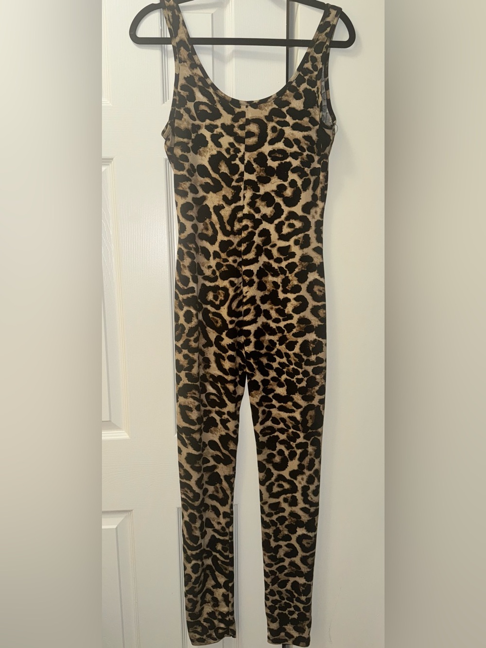 Leopard Print Women's Jumpsuit - Brown/Black